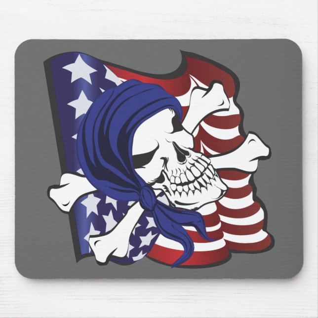 Crossbones USA Mouse Pad (Front)