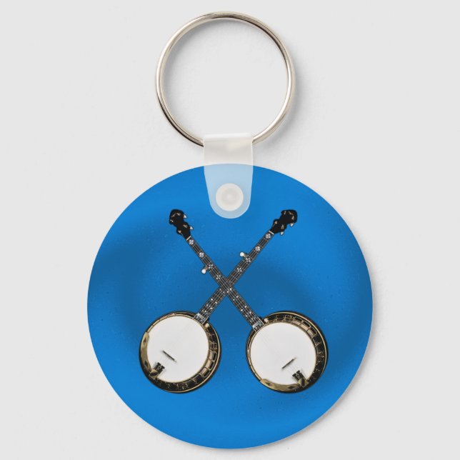CROSSED BANJOS KEYCHAIN (Front)