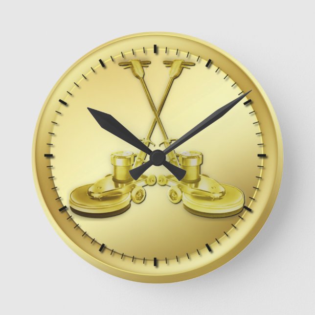 Crossed Buffers Round Clock (Front)