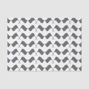 Crossed Checkered Flags Tissue Paper
