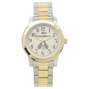 Crossed Chequered Flags Watch