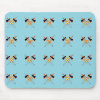 Crossed Fantasy Axes with Fiery Energy – Powerful  Mouse Pad