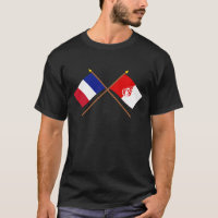 Crossed flags of France and Vendée