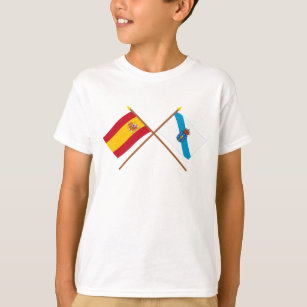 Crossed flags of Spain and Galicia T-Shirt
