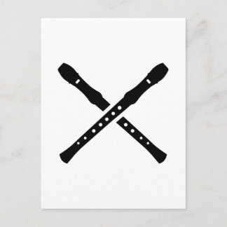 Crossed Flutes Postcard