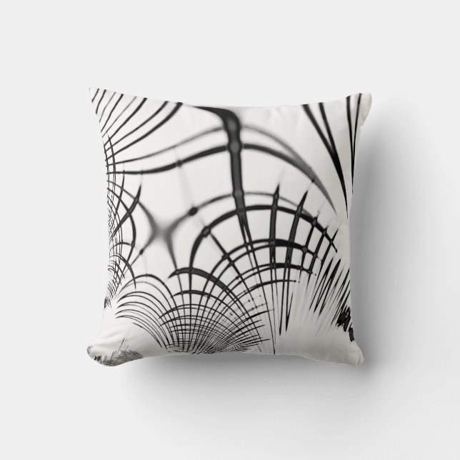 Crossed grey lines remind us of drawings of claw throw pillow (Front)