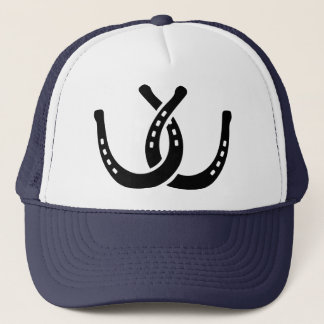 Crossed horseshoes trucker hat