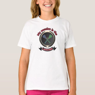 Crossed Lacrosse Sticks Ball Passion Sport Game T-Shirt