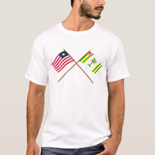 Crossed Liberia and Grand Kru County Flags T-Shirt