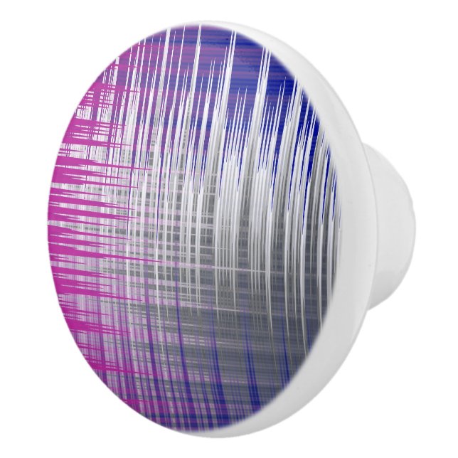 crossed lines ceramic knob (Right)