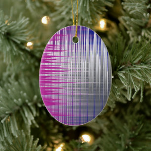 crossed lines ceramic ornament