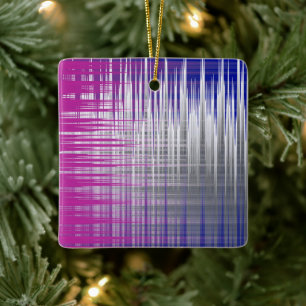 crossed lines ceramic ornament