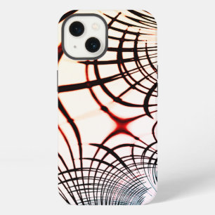Crossed lines of varied colours in light backgroun iPhone 13 case