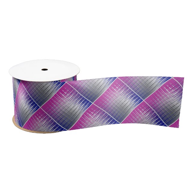 crossed lines satin ribbon (Spool)