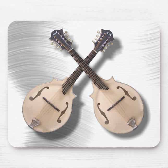 CROSSED MANDOLINS -MOUSEPAD MOUSE PAD (Front)