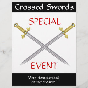 Crossed Medieval Swords Flyer Template