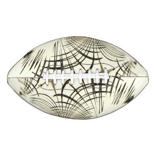 Crossed nut-brown curved traces, light background football