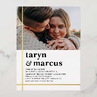 Crossed Path FOIL Save The Date Postcard