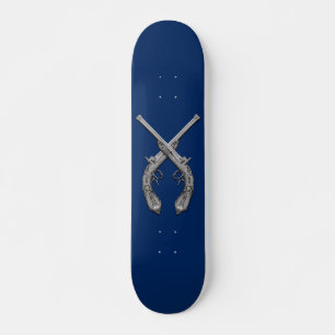 Crossed Pistols Navy Skateboard