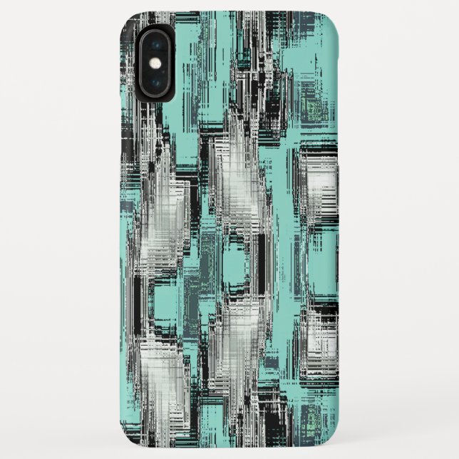 Crossed pixelated lines forming abstract squares Case-Mate iPhone case (Back)