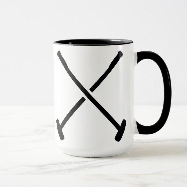 Crossed polo mallet mug (Right)