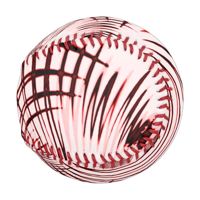 Crossed red and brown curves on light background baseball (Front Right)