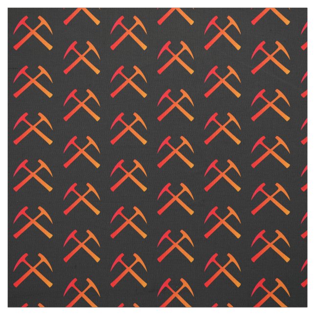 Crossed Rock Hammers Fabric (Swatch)