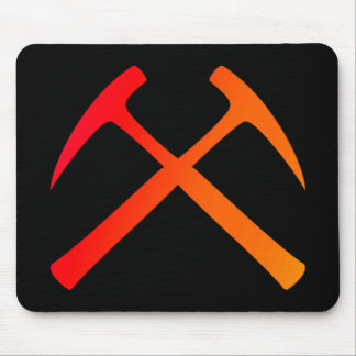 Crossed Rock Hammers Mousepad