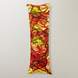 Crossed ropes hidden under some red awning fabric body pillow