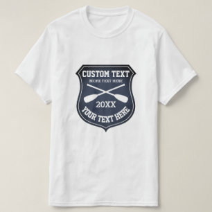 Crossed rowing oars logo crew t shirts