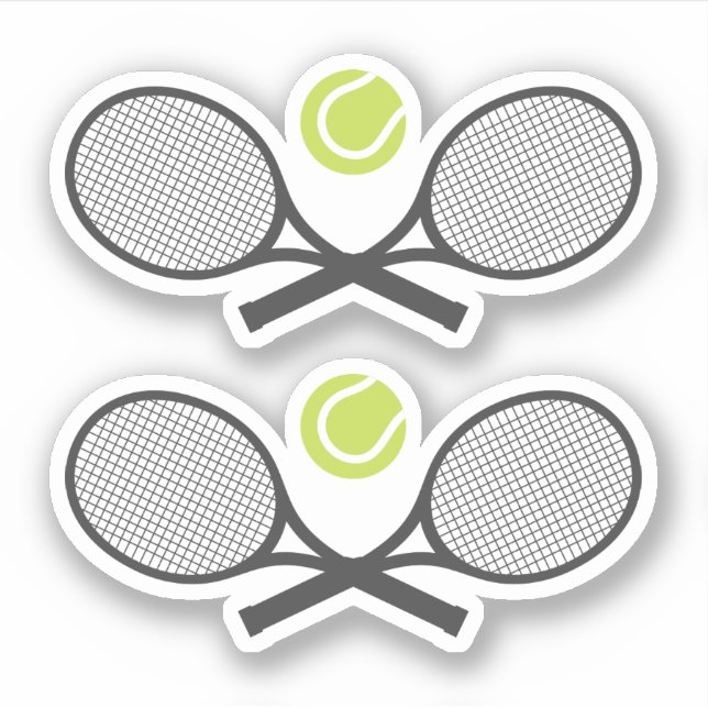 Crossed tennis rackets and balls (Front)