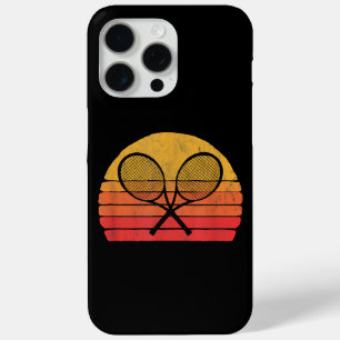 Crossed Tennis Racquets Retro 80s Sun Vintage Grap iPhone 15 Pro Max Case