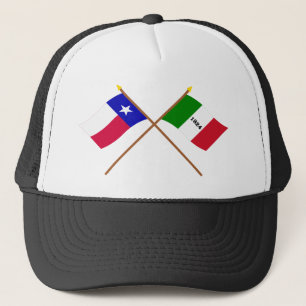 Crossed Texas and Alamo Flags Trucker Hat