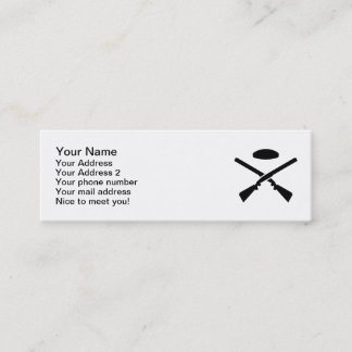 Crossed trap shooting shotguns mini business card