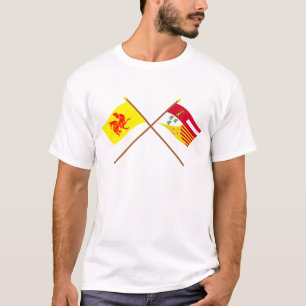 Crossed Walloon and Liège Flags T-Shirt