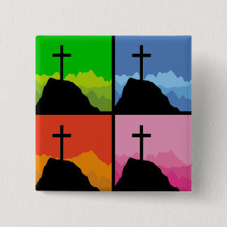 Crosses 2 Inch Square Button