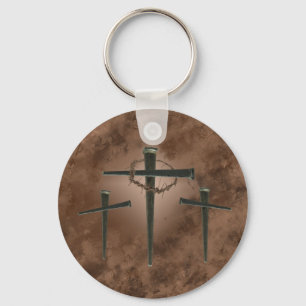 crosses and spikes keychain