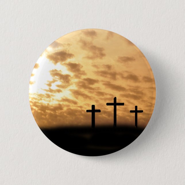 Crosses and Sunset Easter Pin (Front)