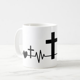 Crosses & Hearts Heartbeat  Coffee Mug