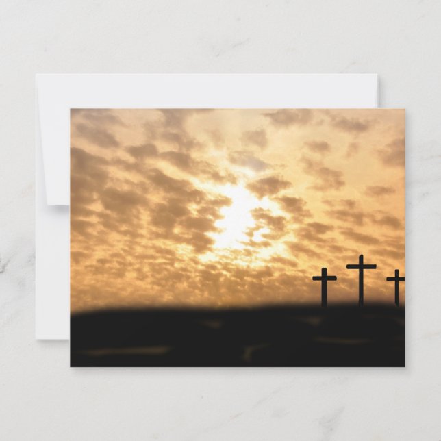 Crosses on a Hill Customizable Invitation (Front)