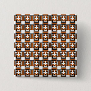 Crosses & Squares 2 Inch Square Button