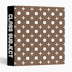 Crosses & Squares Orange - Binder