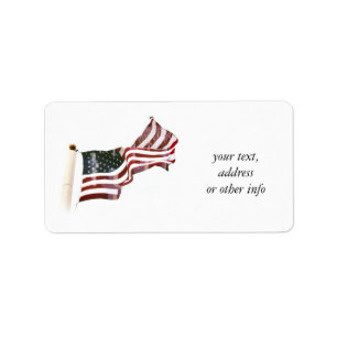 Crosses Within Old Glory - Memorial Day Label