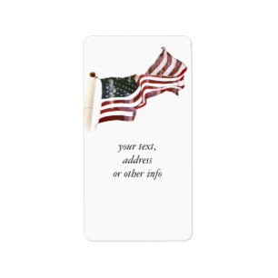 Crosses Within Old Glory - Memorial Day Label