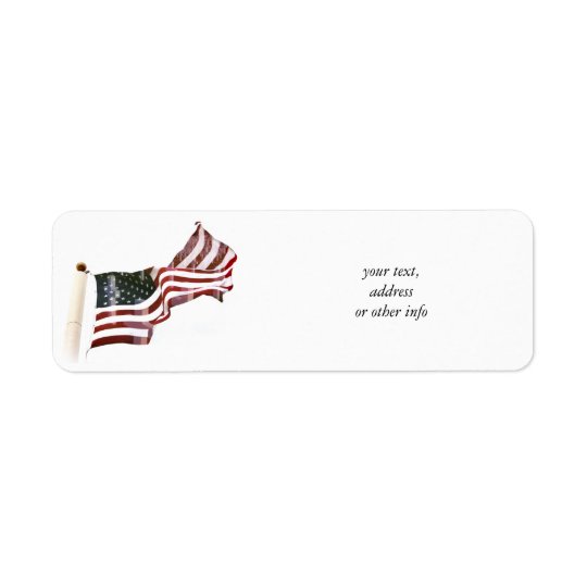 Crosses Within Old Glory - Memorial Day Return Address Label