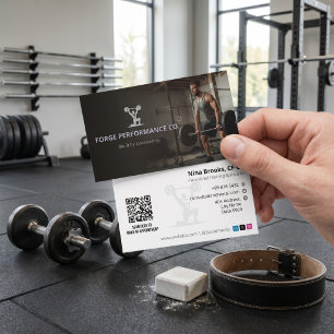 CrossFit Coach Business   Rustic Deep Brown Card