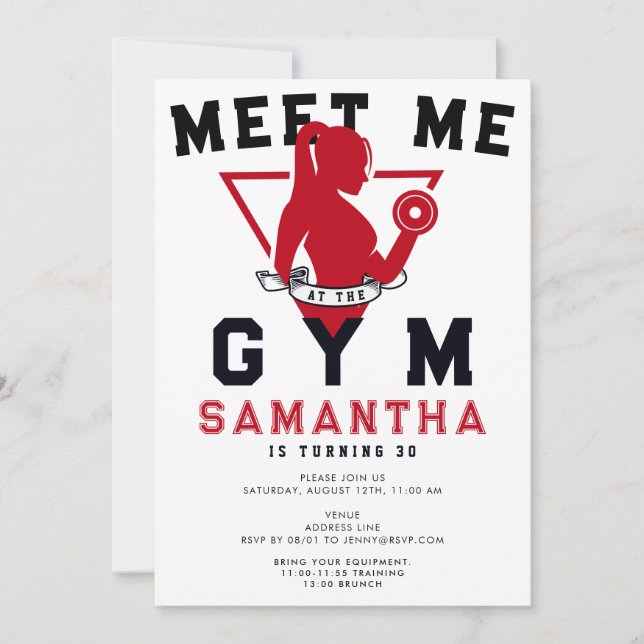 CrossFit Fitness Training Gym Fit Birthday Party Invitation (Front)