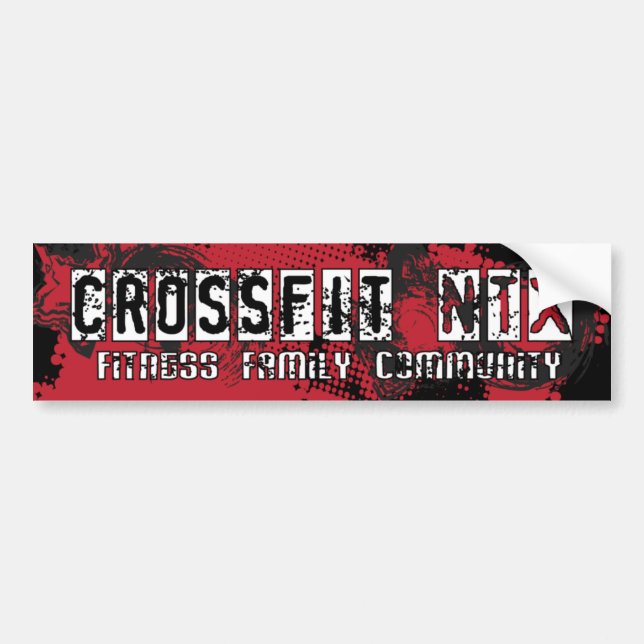 CrossFit NTX Bumper Sticker Red/Black (Front)
