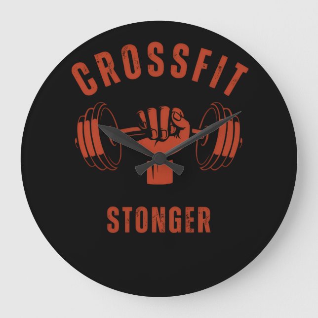 CrossFit Stronger--Power & Strength Mindset Large Clock (Front)