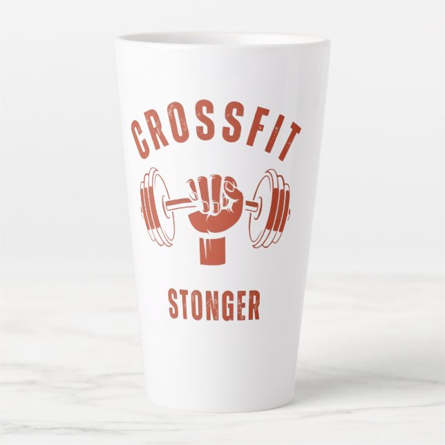 CrossFit Stronger--Power & Strength Mindset Latte Mug (Front)
